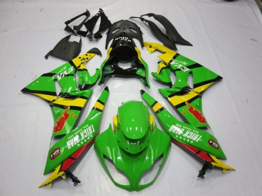 2009-2012 Green Yellow Kawasaki ZX6R Motorcycle Fairing UK