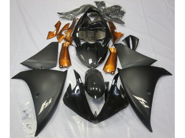 2009-2012 Matte Black & Orange Yamaha R1 Motorcycle Fairing UK