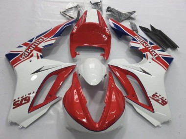 2009-2012 Red and White Triumph Daytona 675 Motorcycle Fairing UK