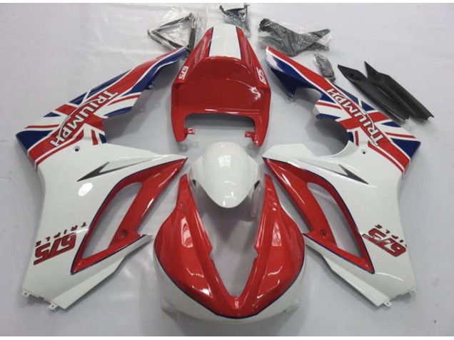 2009-2012 Red and White Triumph Daytona 675 Motorcycle Fairing UK