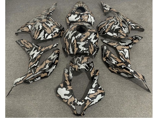 2009-2012 Tan and Silver Camo Honda CBR600RR Motorcycle Fairing UK