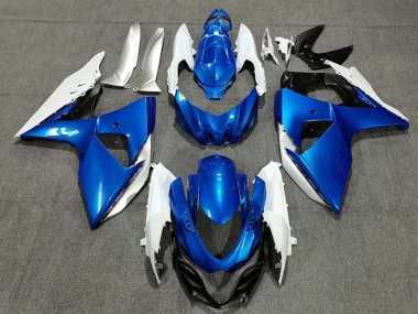 2009-2016 Blue White and Silver Suzuki GSXR 1000 Motorcycle Fairing UK