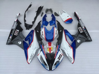 2009-2018 Blue and White Style OEM BMW S1000RR Motorcycle Fairing UK