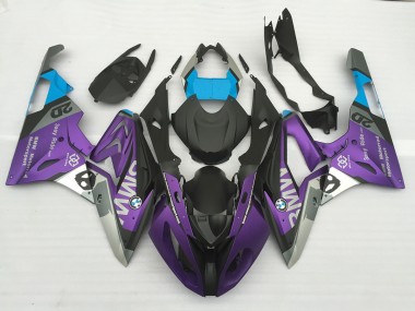 2009-2018 Matte Purple and Blue BMW S1000RR Motorcycle Fairing UK