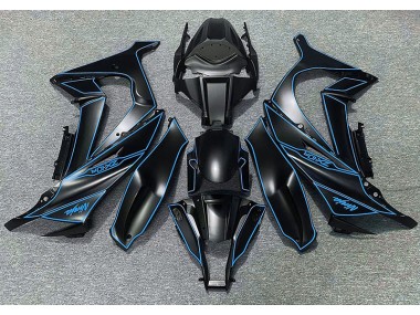 2011-2015 Matte Black & Blue Lining Kawasaki ZX10R Motorcycle Fairing UK