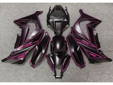 2011-2015 Matte Black & Pink Lining Kawasaki ZX10R Motorcycle Fairing UK