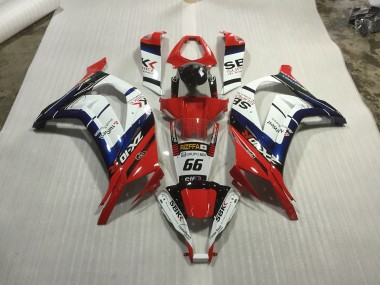 2011-2015 Red blue and White Race Kawasaki ZX10R Motorcycle Fairing UK