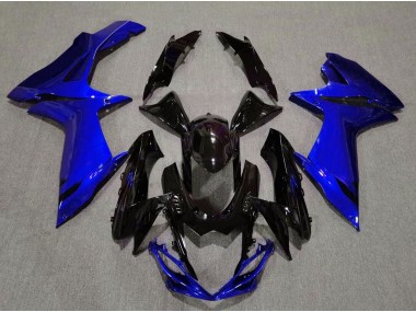 2011-2020 Gloss Black and Aqua Blue Suzuki GSXR 600-750 Motorcycle Fairing UK