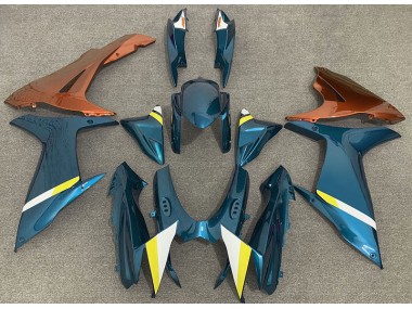 2011-2020 Gloss Light Blue and Orange Suzuki GSXR 600-750 Motorcycle Fairing UK