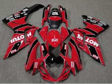 2011-2020 Gloss Red and Black Motul Suzuki GSXR 600-750 Motorcycle Fairing UK