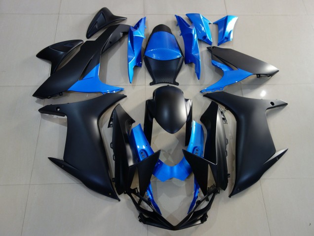 2011-2020 Matte Black & Bright Blue Suzuki GSXR 600-750 Motorcycle Fairing UK