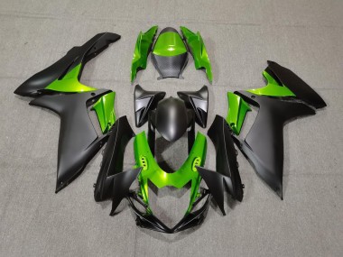 2011-2020 Matte Black and Green Suzuki GSXR 600-750 Motorcycle Fairing UK