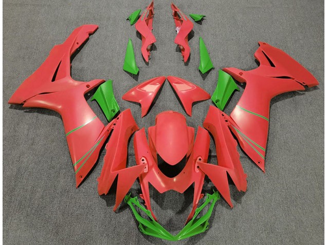 2011-2020 Matte Grapefruit Red & Green Suzuki GSXR 600-750 Motorcycle Fairing UK