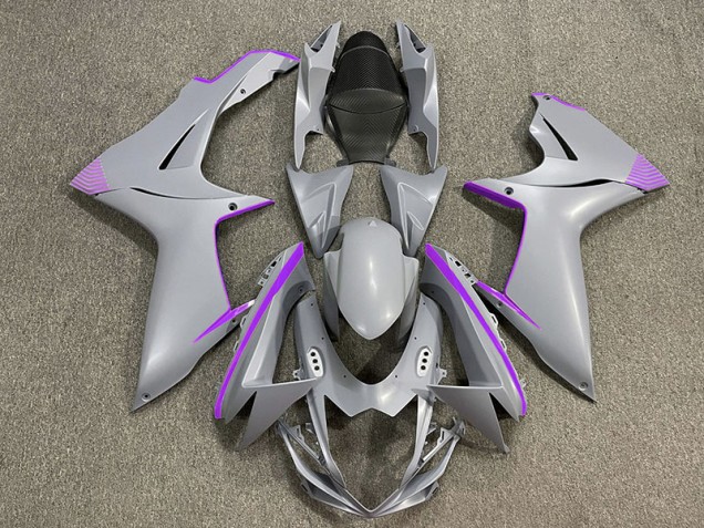 2011-2020 Matte Nardo Gray & Purple Accents Suzuki GSXR 600-750 Motorcycle Fairing UK