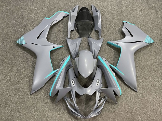 2011-2020 Matte Nardo Gray & Teal Accents Suzuki GSXR 600-750 Motorcycle Fairing UK