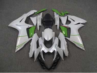 2011-2020 Pearl White and Green Suzuki GSXR 600-750 Motorcycle Fairing UK