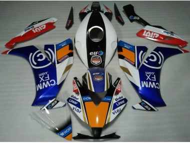 2012-2016 Elf Blue and Orange Honda CBR1000RR Motorcycle Fairing UK