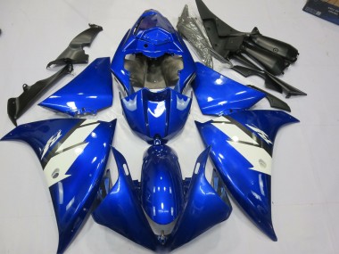 2013-2014 Blue and White Yamaha R1 Motorcycle Fairing UK