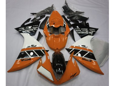 2013-2014 Gloss Orange White and Black Yamaha R1 Motorcycle Fairing UK