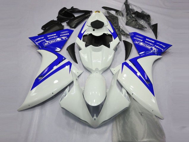 2013-2014 Gloss White and Blue Yamaha R1 Motorcycle Fairing UK