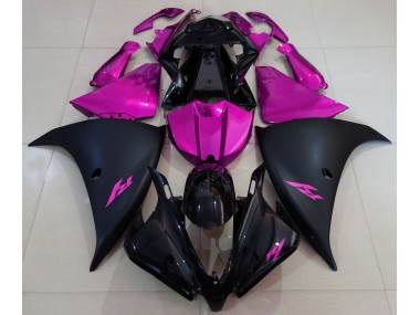 2013-2014 Matte Black and Pink Yamaha R1 Motorcycle Fairing UK