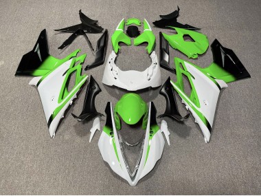 2013-2016 Gloss White and Green Triumph Daytona 675 Motorcycle Fairing UK