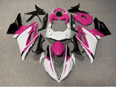 2013-2016 Gloss White and Pink Triumph Daytona 675 Motorcycle Fairing UK