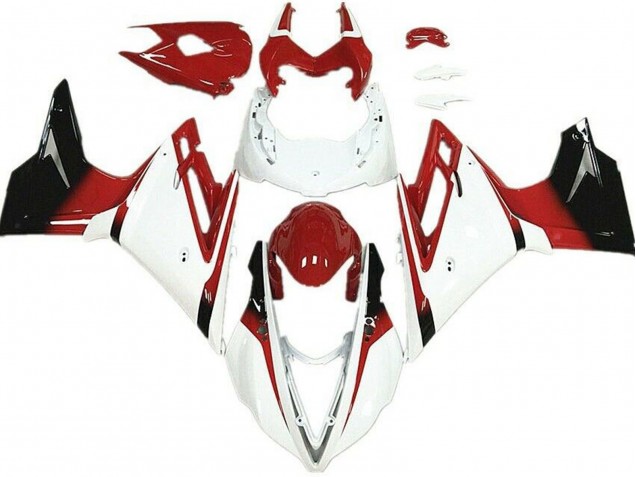 2013-2016 White and Red Triumph Daytona 675 Motorcycle Fairing UK