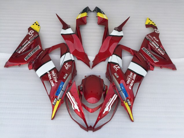 2013-2018 Candy Apple Kawasaki ZX6R Motorcycle Fairing UK