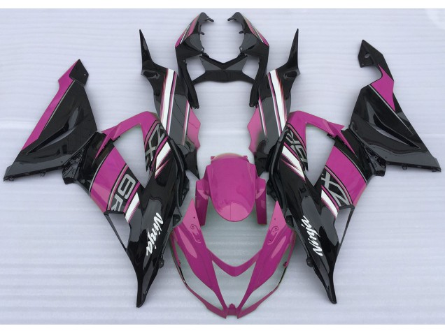 2013-2018 Gloss Pink and Black Kawasaki ZX6R Motorcycle Fairing UK