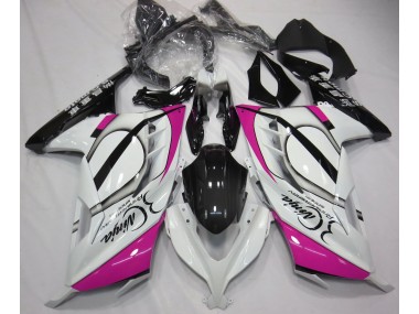 2013-2018 Gloss White & Pink Kawasaki Ninja 300 Motorcycle Fairing UK