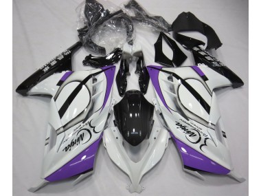 2013-2018 Gloss White & Purple Kawasaki Ninja 300 Motorcycle Fairing UK