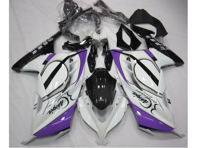 2013-2018 Gloss White & Purple Kawasaki Ninja 300 Motorcycle Fairing UK