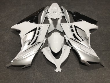 2013-2018 Gloss White and Silver Kawasaki Ninja 300 Motorcycle Fairing UK