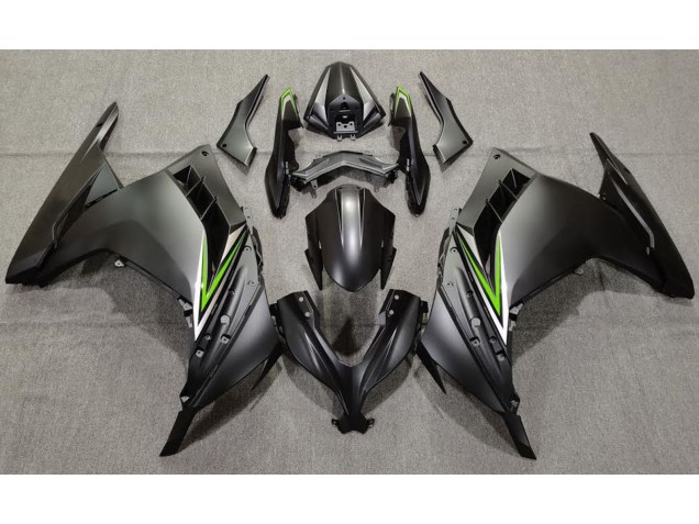 2013-2018 Matte Black & Green Kawasaki Ninja 300 Motorcycle Fairing UK