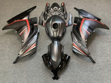 2013-2018 Matte Black and Red Kawasaki Ninja 300 Motorcycle Fairing UK