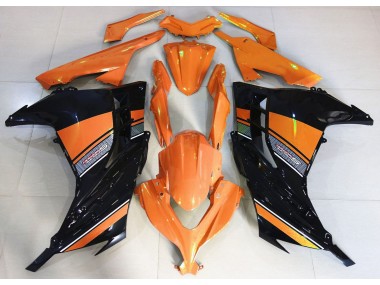 2013-2018 Sunrise Orange and Black Kawasaki Ninja 300 Motorcycle Fairing UK