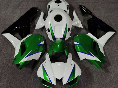 2013-2020 Gloss Green White and Blue Honda CBR600RR Motorcycle Fairing UK