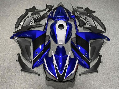 2015-2018 Blue Black and White Yamaha R3 Motorcycle Fairing UK