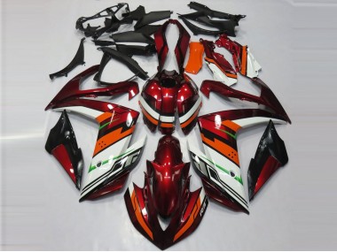 2015-2018 Orange and Maroon Yamaha R3 Motorcycle Fairing UK