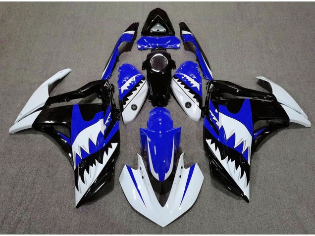 2015-2018 White Shark & Blue Yamaha R3 Motorcycle Fairing UK