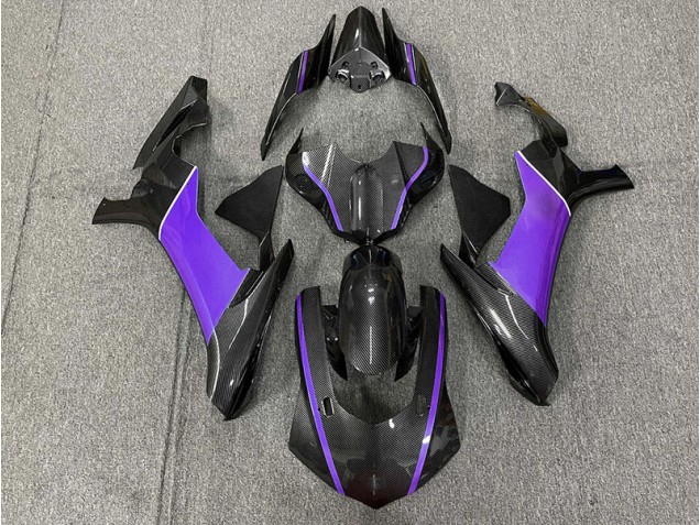 2015-2019 Carbon Fiber & Purple Yamaha R1 Motorcycle Fairing UK