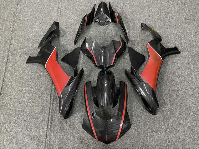 2015-2019 Carbon Fiber & Red Yamaha R1 Motorcycle Fairing UK