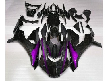 2015-2019 Carbon Fiber Style & Purple Yamaha R1 Motorcycle Fairing UK