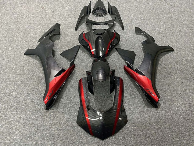 2015-2019 Carbon Fiber Style & Red Yamaha R1 Motorcycle Fairing UK