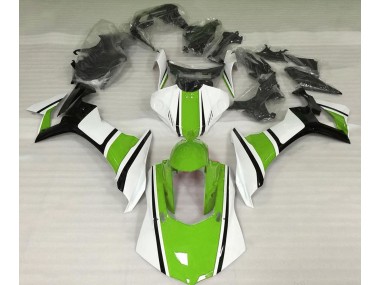 2015-2019 Gloss White Green and Black Yamaha R1 Motorcycle Fairing UK