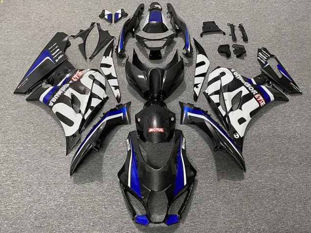 2017-2019 Carbon Fiber Style & Blue Suzuki GSXR 1000 Motorcycle Fairing UK