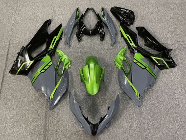 2018-2020 Nardo Gray and Green Kawasaki Ninja 400 Motorcycle Fairing UK