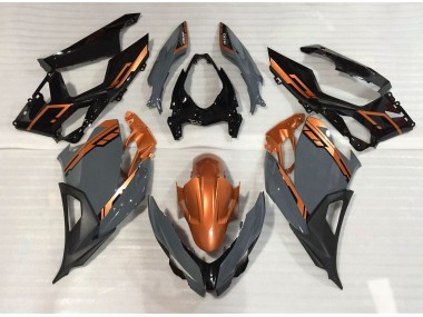 2018-2020 Nardo Gray and Orange Kawasaki Ninja 400 Motorcycle Fairing UK