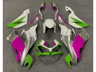 2019-2020 Gloss Green Pink and Silver Kawasaki ZX6R Motorcycle Fairing UK